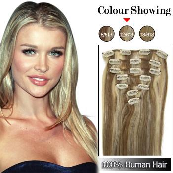Clips-in Remy Human Hair Extensions #12/613