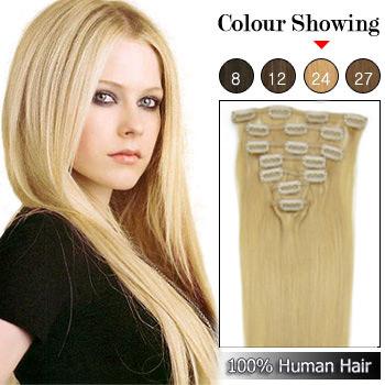 Clips-in Remy Human Hair Extensions #24
