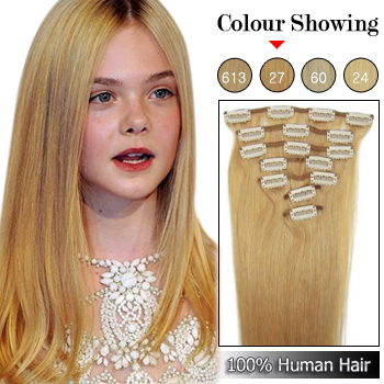 Clips-in Remy Human Hair Extensions #27
