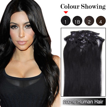 Clips-in Remy Human Hair Extensions #1