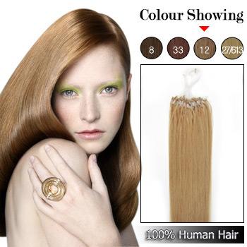 Micro rings/loop hair human hair extensions #12
