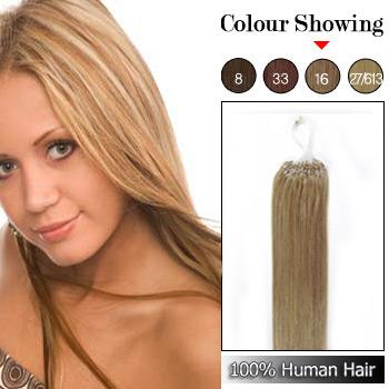 Micro rings/loop hair human hair extensions #16