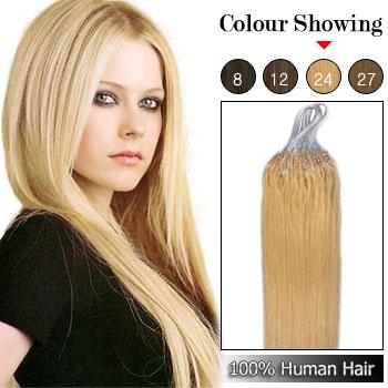 Micro rings/loop hair human hair extensions #24